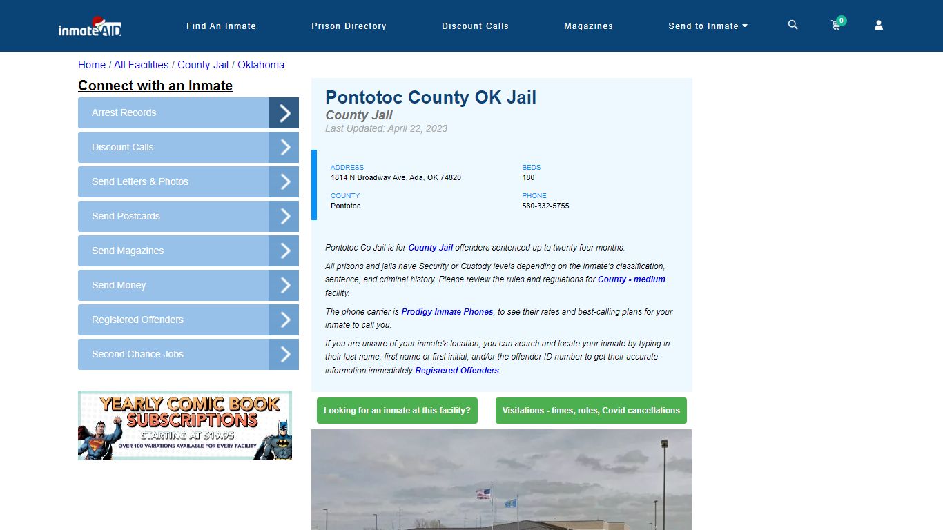 Pontotoc County OK Jail - Inmate Locator - Ada, OK